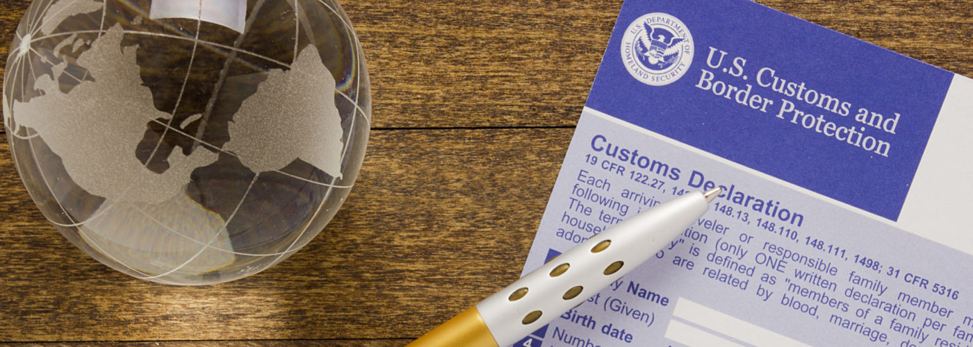 US customs form