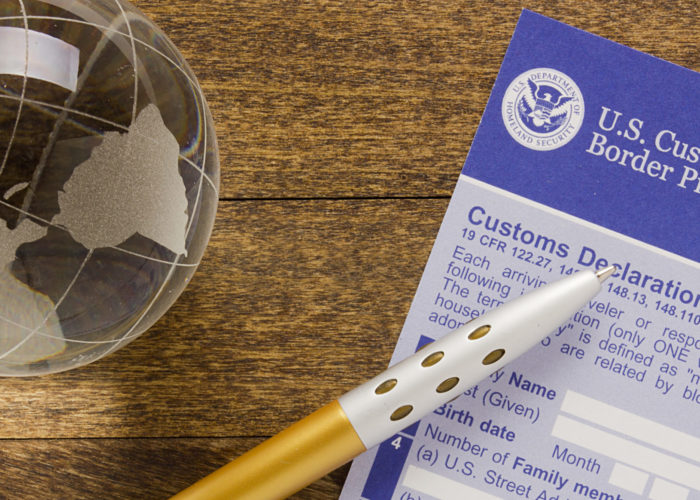 US customs form