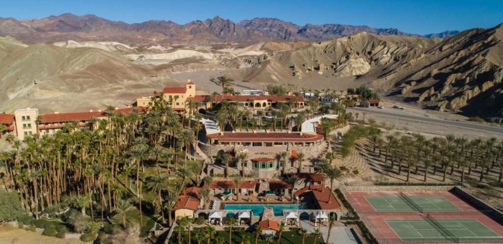 Aerial view of the Inn at Death Valley