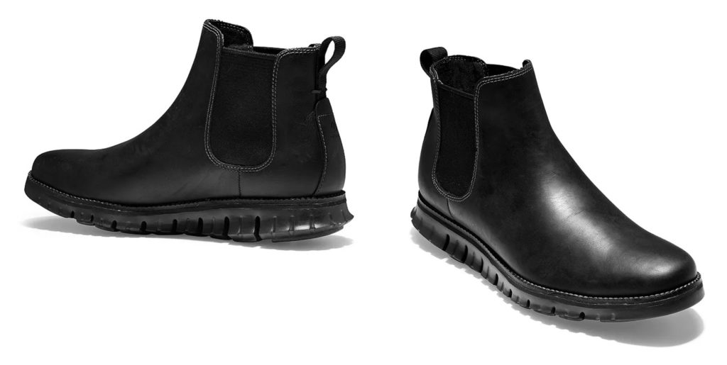 A pair of Cole Haan Zerogrand Waterproof Chelsea waterproof boots