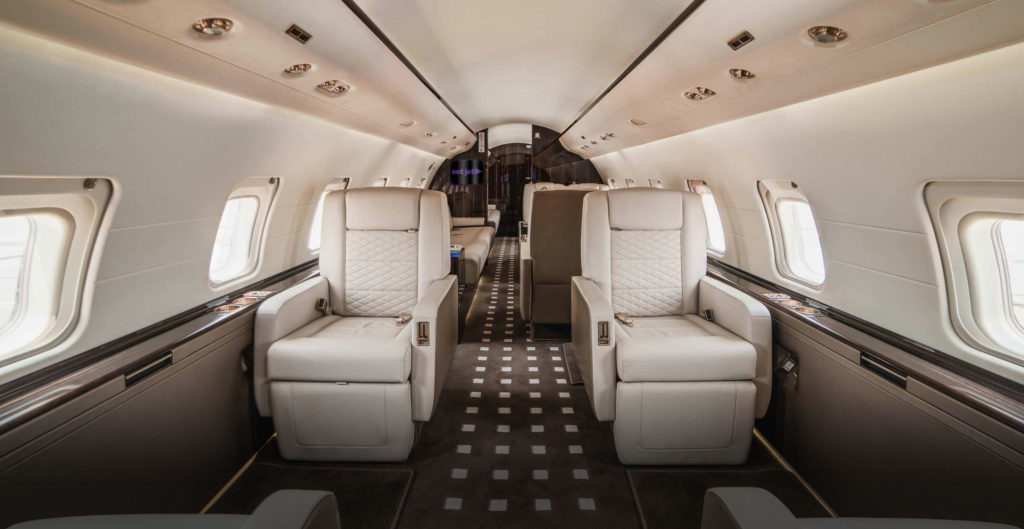 Interior of a Set Jet semi-private jet