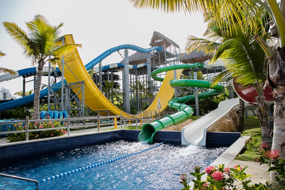 Waterslide and pool at Royalton Splash Punta Cana An Autograph Collection All Inclusive Resort & Casino, Punta Cana, Dominican Republic