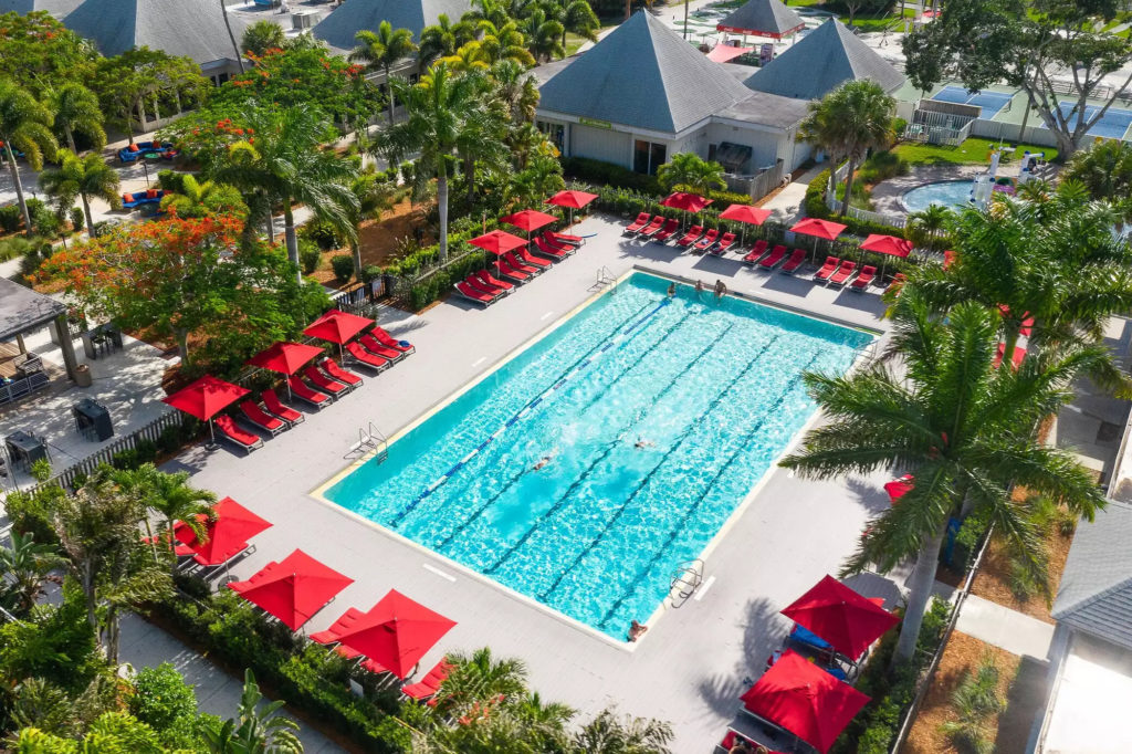 Aerial view of the pool at Club Med Sandpiper Bay, Port St. Lucie