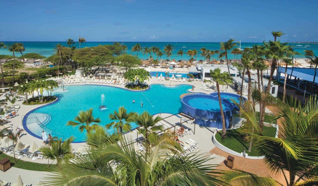 Aerial view of Riu Palace Antillas All-Inclusive Adult-Only, Palm Beach, Aruba