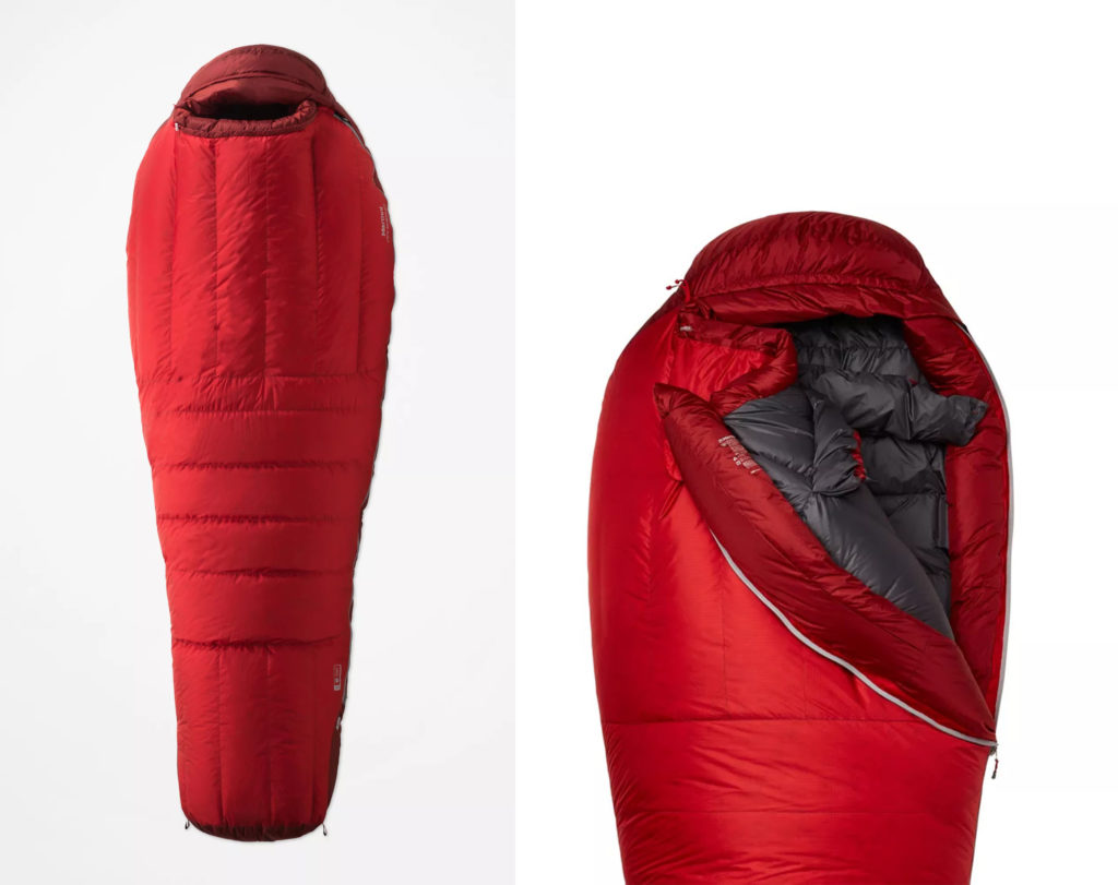 Two views of the Marmot CWM -40 in red