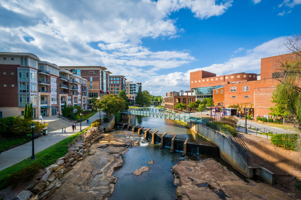 Reedy River in downtown Greenville, South Carolina