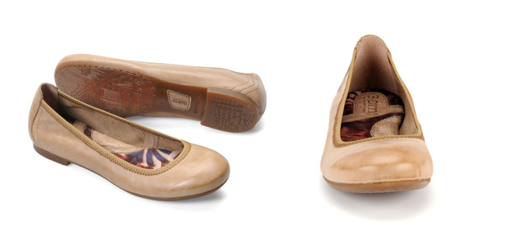 Multiple angles of the Born Julianne shoes in light tan