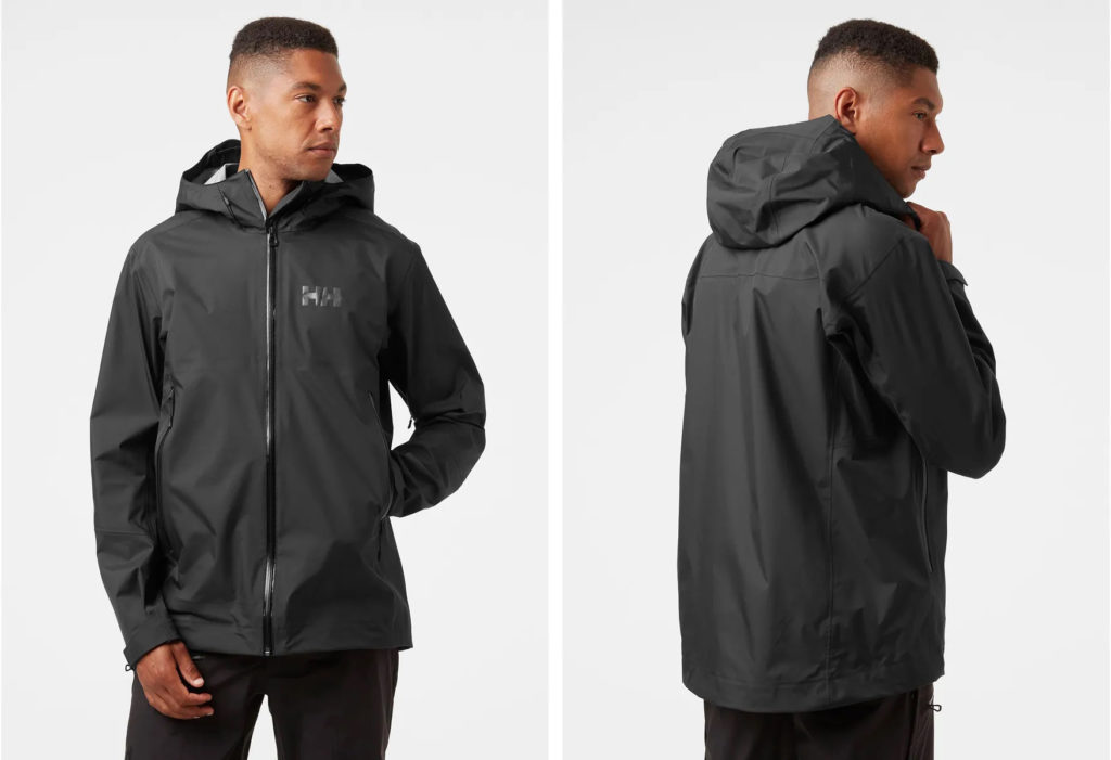 Model showing two angles of the Helly Hansen Verglas 3 Layer 2.0 Shell Jacket