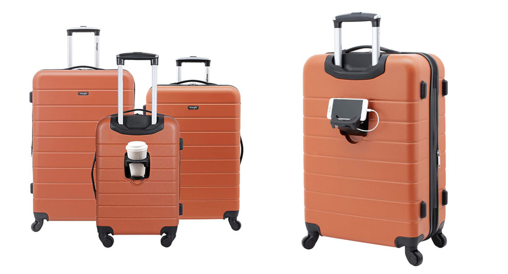 Wrangler Smart Luggage Set in orange