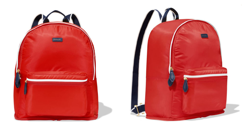 Paravel Fold-Up Travel Backpack in red